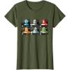 imageStar Wars The Bad Batch Faces Names and Quotes TShirtOlive Green