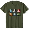 imageStar Wars The Bad Batch Faces Names and Quotes TShirtOlive Green