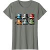 imageStar Wars The Bad Batch Faces Names and Quotes TShirtOlive Heather