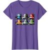 imageStar Wars The Bad Batch Faces Names and Quotes TShirtPurple Heather