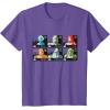 imageStar Wars The Bad Batch Faces Names and Quotes TShirtPurple Heather