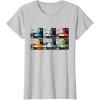 imageStar Wars The Bad Batch Faces Names and Quotes TShirtSilver Grey