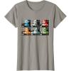 imageStar Wars The Bad Batch Faces Names and Quotes TShirtSlate Grey