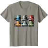 imageStar Wars The Bad Batch Faces Names and Quotes TShirtSlate Grey