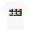 imageStar Wars The Bad Batch Faces Names and Quotes TShirtWhite