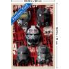 imageTrends International Star Wars The Bad BatchHelmets Wall Poster with Magnetic Frame 22375quot x 34quot Premium Print and Beechwood Hanger BundleBlonde Framed Version