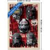 imageTrends International Star Wars The Bad BatchHelmets Wall Poster with Magnetic Frame 22375quot x 34quot Premium Print and Beechwood Hanger BundleBlonde Framed Version