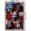 imageTrends International Star Wars The Bad BatchHelmets Wall Poster with Magnetic Frame 22375quot x 34quot Premium Print and Beechwood Hanger BundleGray Framed Version
