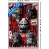 imageTrends International Star Wars The Bad BatchHelmets Wall Poster with Magnetic Frame 22375quot x 34quot Premium Print and Beechwood Hanger BundleGray Framed Version