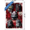 imageTrends International Star Wars The Bad BatchHelmets Wall Poster with Magnetic Frame 22375quot x 34quot Premium Print and Beechwood Hanger BundleWhite Framed Version