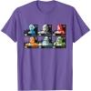 imageStar Wars The Bad Batch Faces Names and Quotes TShirtPurple Heather