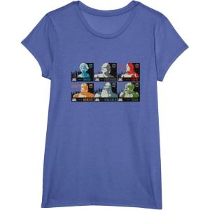 imageStar Wars The Bad Batch Faces Names and Quotes TShirtBright Blue Heather