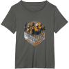 imageStar Wars The Bad Batch Group Shot Orange Logo TShirtAsphalt Grey