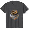 imageStar Wars The Bad Batch Group Shot Orange Logo TShirtDark Heather Grey