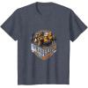 imageStar Wars The Bad Batch Group Shot Orange Logo TShirtHeather Blue