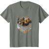 imageStar Wars The Bad Batch Group Shot Orange Logo TShirtOlive Heather