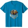 imageStar Wars The Bad Batch Group Shot Orange Logo TShirtSapphire Blue