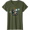 imageStar Wars The Bad Batch Season 2 Hunter Helmet Elite TShirtOlive Green