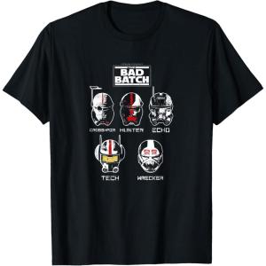 imageStar Wars The Bad Batch Helmets TShirtBlack