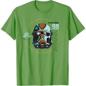 imageStar Wars The Bad Batch Season 2 Hunter Helmet Elite TShirtGrass Green