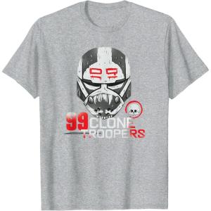 imageStar Wars The Bad Batch Wrecker 99 Clone Troopers TShirtHeather Grey