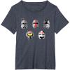 imageStar Wars The Bad Batch Clone Force 99 Helmets TShirtHeather Blue