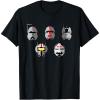 imageStar Wars The Bad Batch Clone Force 99 Helmets TShirtBlack
