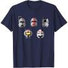 imageStar Wars The Bad Batch Clone Force 99 Helmets TShirtNavy Blue