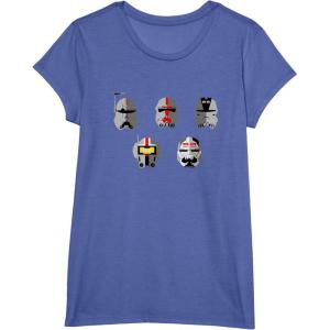imageStar Wars The Bad Batch Clone Force 99 Helmets TShirtBright Blue Heather