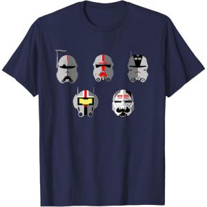 imageStar Wars The Bad Batch Clone Force 99 Helmets TShirtNavy Blue