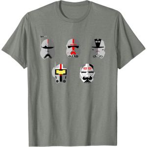 imageStar Wars The Bad Batch Clone Force 99 Helmets TShirtOlive Heather