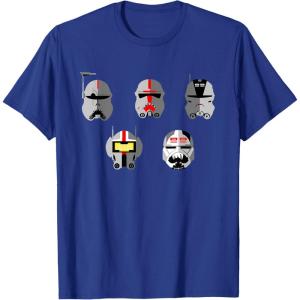 imageStar Wars The Bad Batch Clone Force 99 Helmets TShirtRoyal Blue