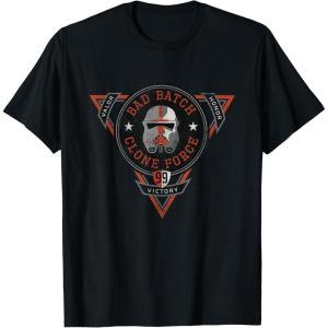 imageStar Wars The Bad Batch Clone Force Valor Victory Honor TShirtBlack