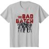 imageStar Wars The Bad Batch Wrecker Hunter Tech Crosshair TShirtSilver Grey