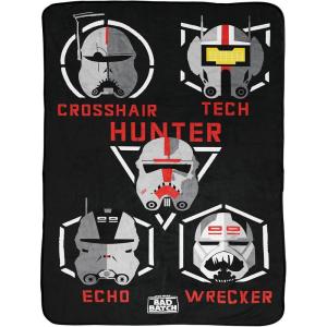 imageJay Franco Star Wars The Bad Batch Batch ampamp Co Throw Blanket  Measures 46 x 60 inches Kids Bedding  Fade Resistant Super Soft FleeceBlack  Bad Batch