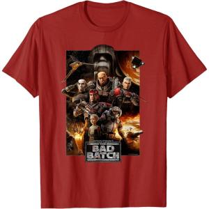imageStar Wars The Bad Batch Series Poster TShirtCranberry Red