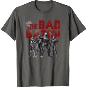 imageStar Wars The Bad Batch Wrecker Hunter Tech Crosshair TShirtAsphalt Grey