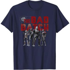 imageStar Wars The Bad Batch Wrecker Hunter Tech Crosshair TShirtNavy Blue