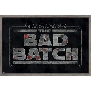 imageTrends International Star Wars The Bad Batch  Logo Wall Poster 34L x 224W Premium Unframed VersionBarnwood Framed Version