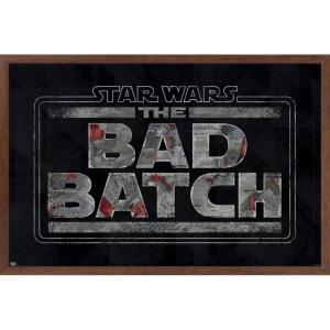 imageTrends International Star Wars The Bad Batch  Logo Wall Poster 34L x 224W Premium Unframed VersionMahogany Framed Version