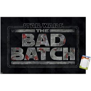 imageTrends International Star Wars The Bad Batch  Logo Wall Poster 34L x 224W Premium Unframed VersionPremium Poster  Mount Bundle