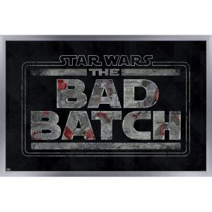 imageTrends International Star Wars The Bad Batch  Logo Wall Poster 34L x 224W Premium Unframed VersionSilver Framed Version