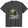 imageStar Wars The Book of Boba Fett Galactic Outlaw Rancor Rider TShirtDark Heather Grey