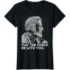 imageStar Wars Vintage ObiWan Kenobi May the Force Be With You TShirtBlack