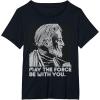 imageStar Wars Vintage ObiWan Kenobi May the Force Be With You TShirtBlack