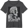 imageStar Wars Vintage ObiWan Kenobi May the Force Be With You TShirtDark Heather Grey