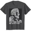 imageStar Wars Vintage ObiWan Kenobi May the Force Be With You TShirtDark Heather Grey