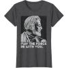imageStar Wars Vintage ObiWan Kenobi May the Force Be With You TShirtDark Heather Grey