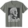 imageStar Wars Vintage ObiWan Kenobi May the Force Be With You TShirtOlive Heather