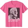 imageStar Wars Vintage ObiWan Kenobi May the Force Be With You TShirtPink Heather